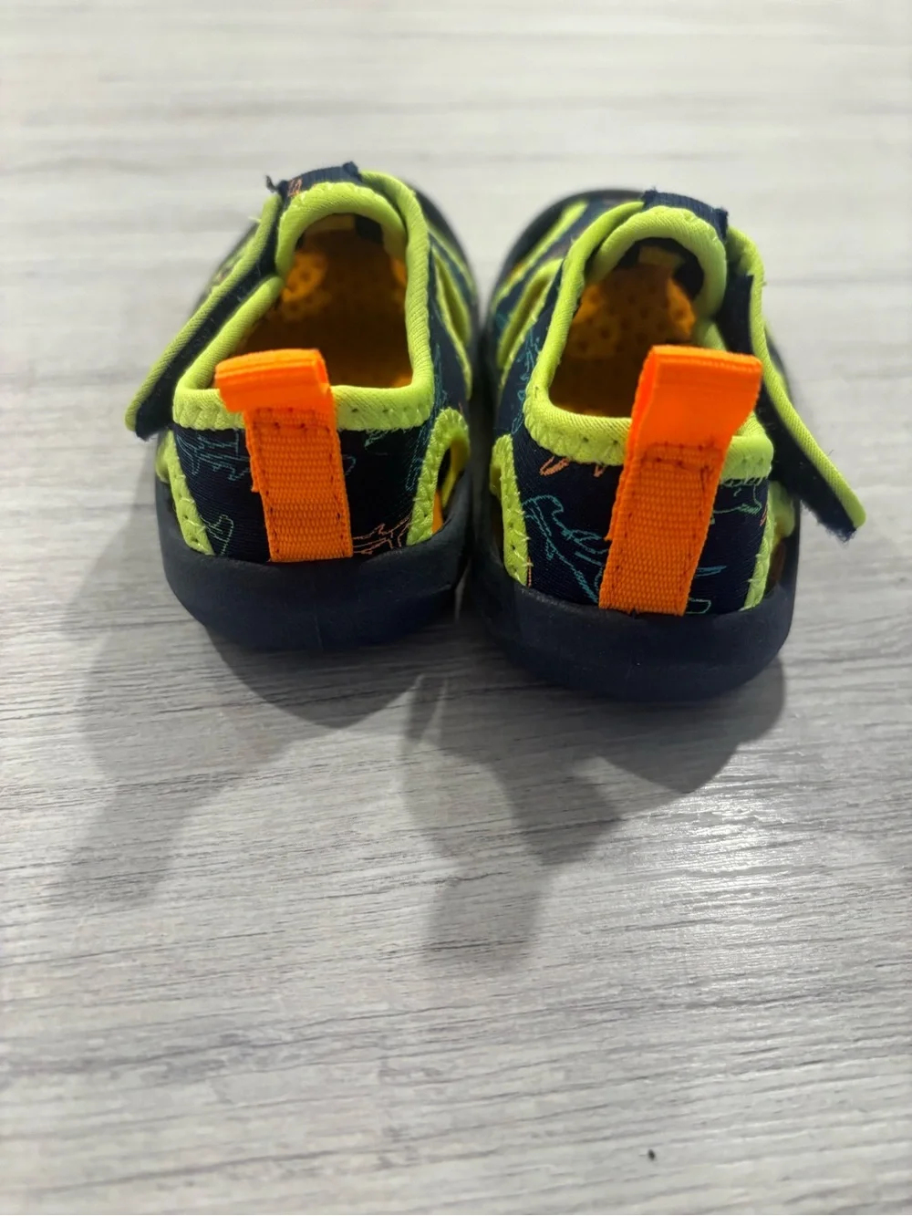 OshKosh B’gosh Kids Navy and Neon Green Water Shoes